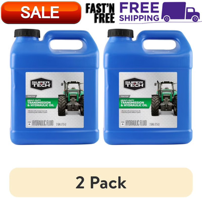 (2 pack) Super Tech Heavy-Duty Tractor Hydraulic & Transmission Fluid, 2 Gallons