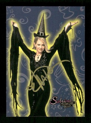 1999 Dart Sabrina the Teenage Witch Promo Melissa Joan Hart signed auto  gold si