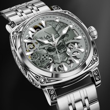GLENAW Skull Series Luxury Men's Watch Mechanical Automatic Popular 3ATM