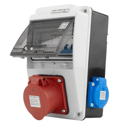 Wandverteiler XS-S 16A 2x230V IP44 Stromverteiler Komplett Verdrahtet Doktorvolt - Bild 1 von 4