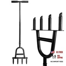 Manual Core Aerator Lawn Tool - 4 Hollow Tines - Plug - Model 12345