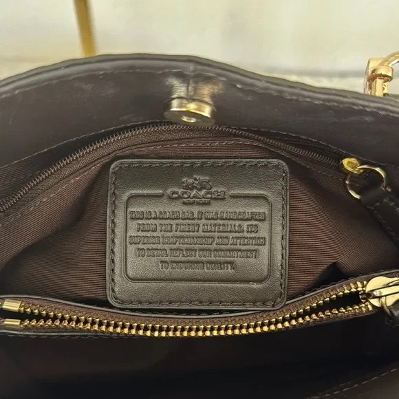 Coach Minetta Python Embossed Leather Crossbody B… - image 12