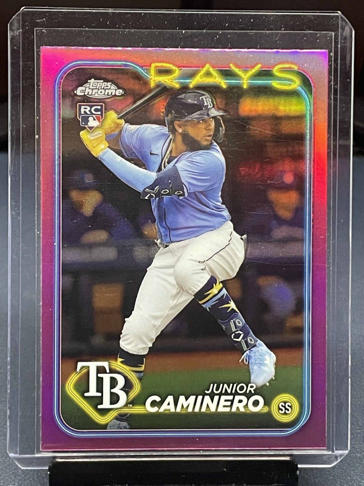 2024 Topps Chrome - Junior Caminero #213 Pink Refractor (RC)