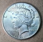 1927 P Peace Silver Dollar UNC  — photo 6