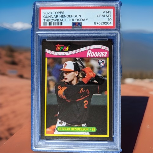 2023 Topps Thursday GUNNAR HENDERSON 1987 TOYS R US ROOKIES RC PSA 10 POP 40