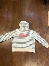 Little Girls Medium 10/12 Vineyard Vines Hooded Striped Sweatshirt