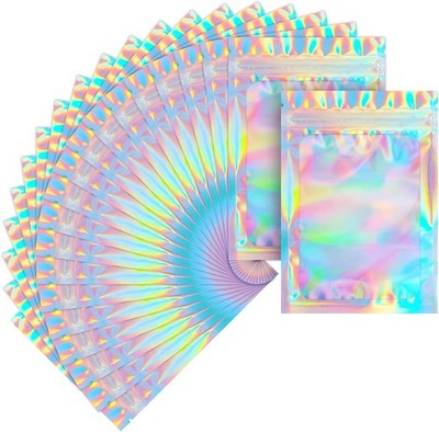 Bolsas De Mylar Holográficas a Prueba De Olores (Paquete De 100)