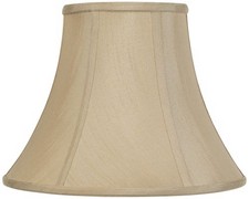 Taupe Medium Bell Lamp Shade 7" Top x 14" Bot. x 10.5" High Spider Replacement