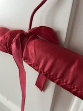 Padded Hangers vintage 1990s Burgundy Satin Bow Accent Closet Organization
