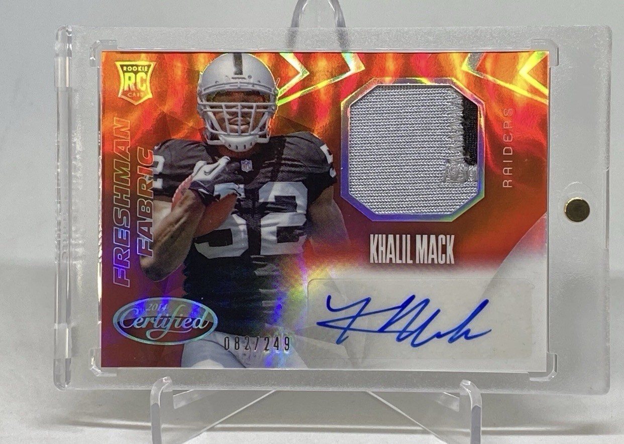 Khalil Mack 2014 Certified Freshman Fabric RPA Rookie Patch Auto /249 RC RPA