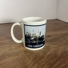 Uss Chikaskia Boat Coffee Mug Ceramic 4&rdquo; Tall 3&rdquo; Wide AO-54