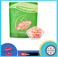 Soeos Himalayan Pink Salt, Coarse Grain, 16 oz(1 Pound), Pink Himalayan Sea Salt