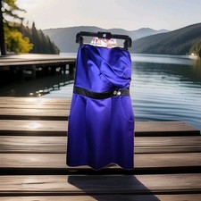 Elegant and Beautiful David's Bridal Purple Dress with Buttons on the Front.