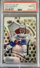 Cole Caufield 2021-22 UD Allure 1917 NHL Shield Rookie RC #101 PSA 10 GEM MINT