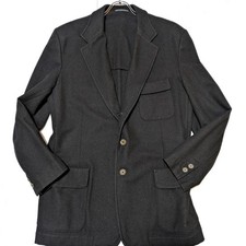 Y  s for Men Yohji Yamamoto Wool Flannel Tailored Jacket Sz 3 L Black Japan