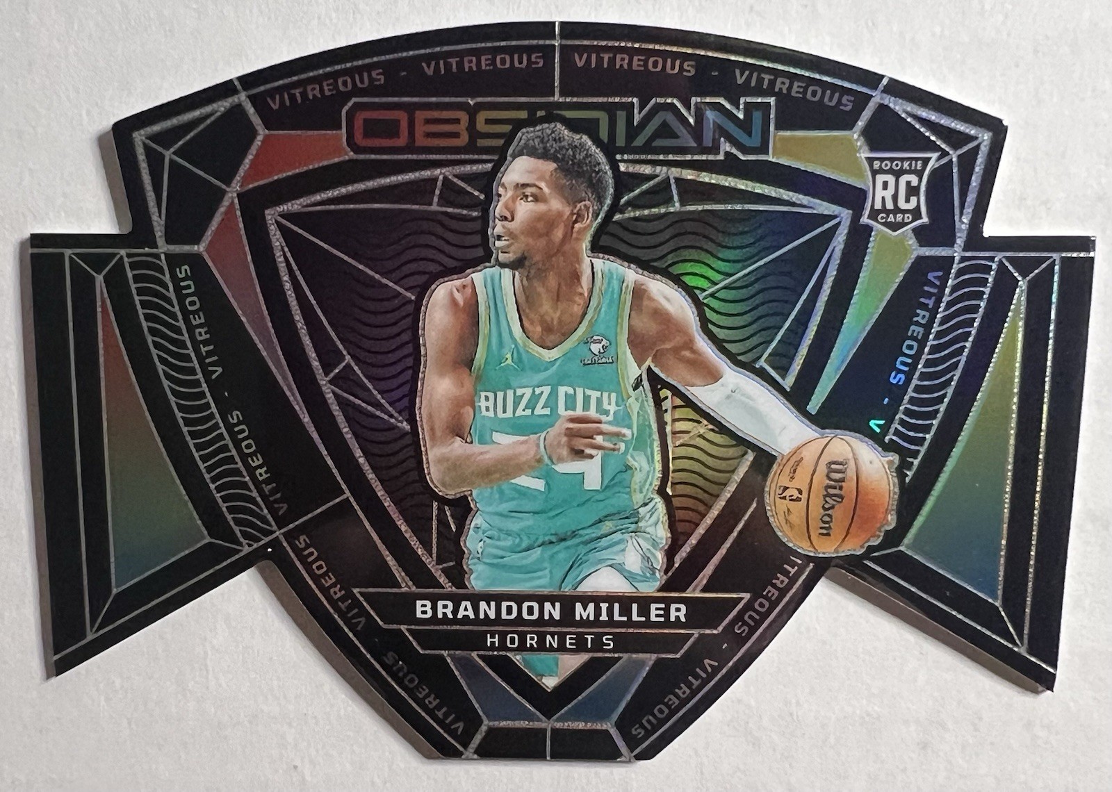 2023-24 Obsidian BRANDON MILLER Vitreous SSP Case Hit RC Rookie Hornets Die Cut