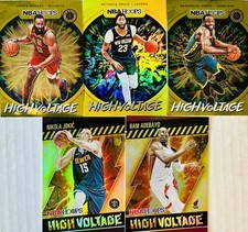 (5) Card 2019-20-21 Panini NBA Hoops/Prem. Stock High Voltage Insert Lot BV$🔥📈