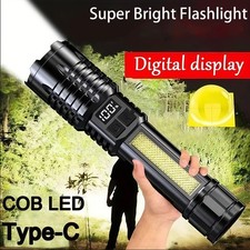 350000000 Lumen Super Bright LED Tactical Flashlight Rechargeable LED Work Light