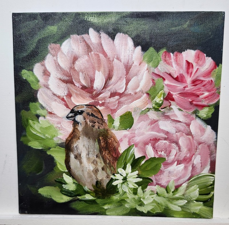 Salt & Light Original Painting “Royal Bloom” by Maryan 8inx8in OOAK