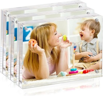 BP4U 4x4/4x6/5x7/8x10/8.5x11/8x12 Acrylic Picture Frames, Desktop Photo Frames