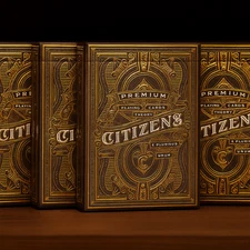 4 Decks Bürger Theorie 11 Luxus Spielkarten Deck Gold Zaubertricks Versiegelt