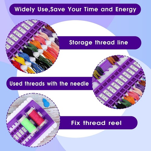 50 Positions Floss Organizer for Embroidery Floss Storage, Plastic Sewing5812 - Picture 5 of 7