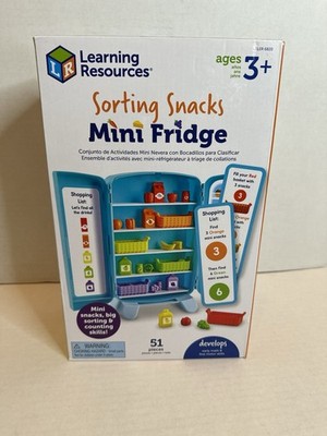 Learning Resources Sorting Snacks Mini Fridge - Play Food, Toddler Kitchen,... 