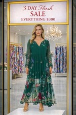 Camilla Emerald's Orbit Long Gathered Panel Dress Size S