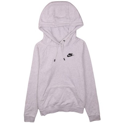 Nike Damen Pullover Hoodie grau XS mit Logo und Kängurutasche