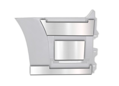 Stripes Chrome Trim Set for Rear Panel 33" Right Compatible with Volvo VNL 04-17 - Picture 4 of 8