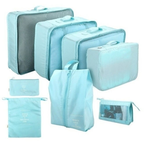 8 pièces/ensemble sacs organisateurs pour accessoires de voyage bagages valise vêtements rangement - Photo 1/10