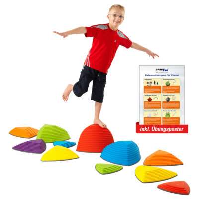 Sport-Tec Hügelkuppen-Set, Balance Spiel, Balancierspiel, Kinder, Kindergarten, 