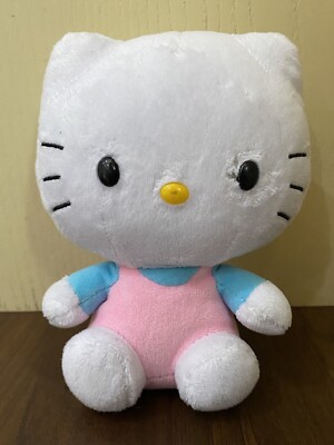 Sanrio Hello Kitty weiß 16 cm Plüschtier Kuscheltier Katze gebraucht Etikett entfernt leichte Beschädigung