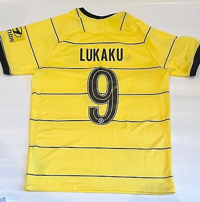 Chelsea ルカク No.9 Nike Yellow Chelsea 2021/22 Football XL Mens Jersey 9 Lukaku