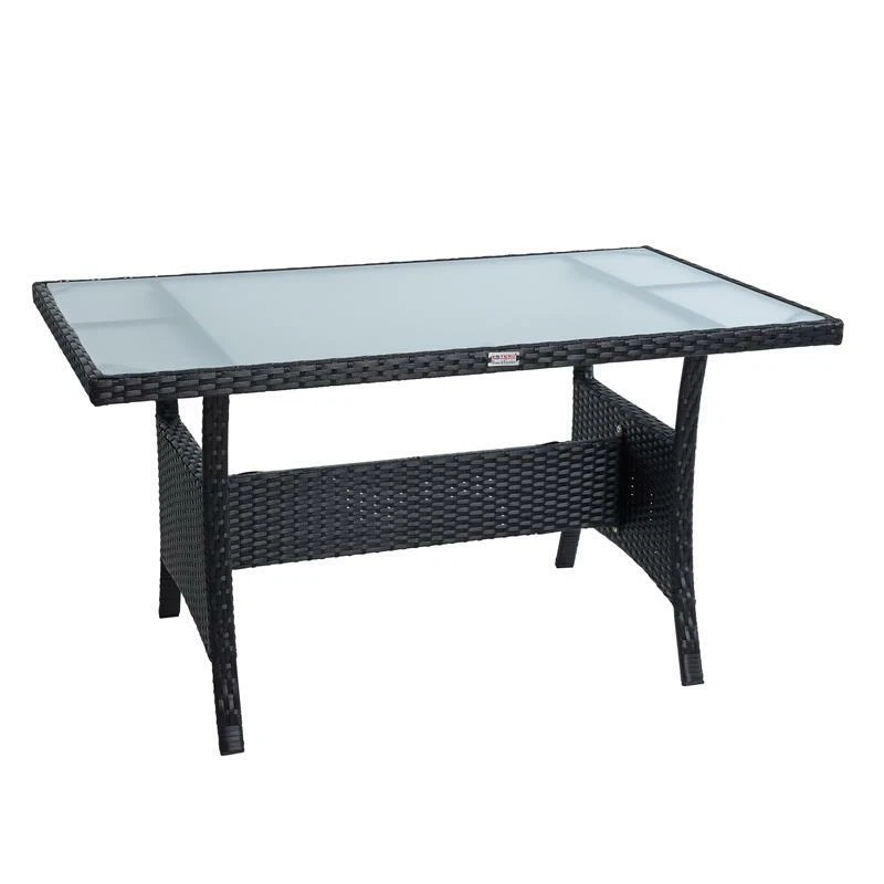 Polyrattan Sitzgruppe Essgruppe Gartenmöbel Set Lounge Gartengarnitur Schwarz - Bild 2 von 4