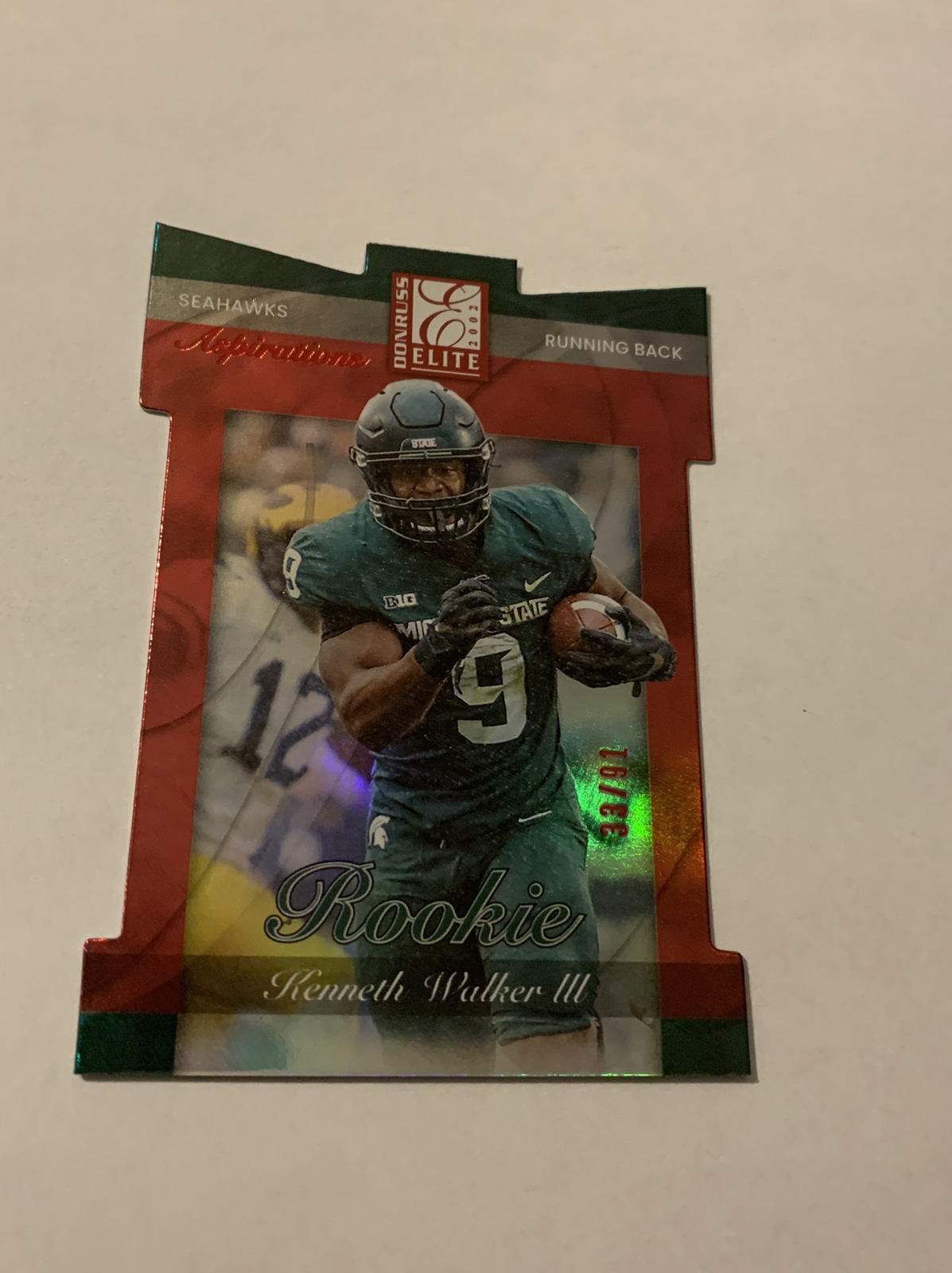 2022 Donruss Elite(Kenneth Walker III)Aspirations Red /91 SP #110