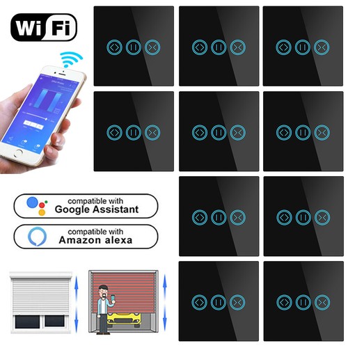 TUYA Smart WIFI Interrupteur de volet roulant tactile interrupteur de store interrupteur à rideau Alexa # - Photo 7/20