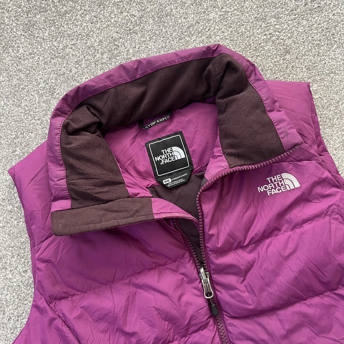 North face gilet purple outlet