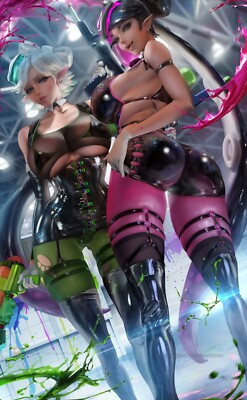 Game Splatoon Callie & Marie Sexy Anime Girl HD Print Canvas Manga Poster SFW