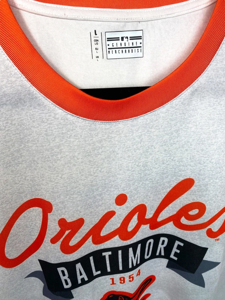 Baltimore ORIOLES Béisbol ⚾️Estadio Atlético Oficial MLB 🏟 Camisa Para Hombre LG NUEVO Foto 3 de 4