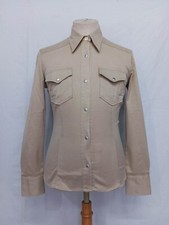Dolce & Gabbana Jeans D & G Beige Cotton Blend Women's Top Dress Blouse Shirt S