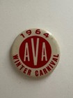 1964 A.V.A. Winter Carnival pinback 1 1/2" — photo 1
