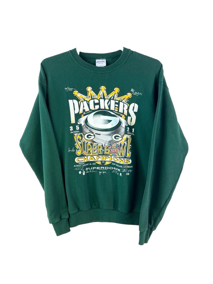 Vintage 90s Green Bay Packers Crewneck Sweatshirt NFL Size Large Made in USA