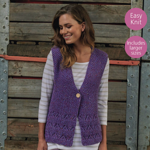 KNITTING PATTERN LADIES WAISTCOAT 
