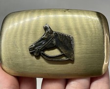 Vintage Equestrian Belt Buckle Chambers Belt Co Made in U.S.A American Horse