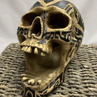 Summit Collection Resin Skull Tribal Tattoo Biker Death Summit Collection Resin Skull Tribal Tattoo Biker Death