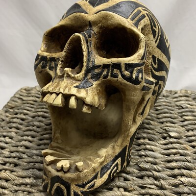 Summit Collection Resin Skull Tribal Tattoo Biker Death Skeleton '97 WUI |  eBay