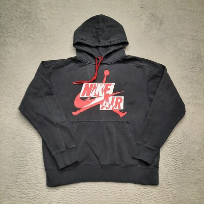 grey and red jordan hoodie