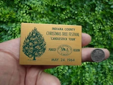 Vintage 1964 - INDIANA COUNTY PA Christmas Tree Festival - AACA car dash plaque