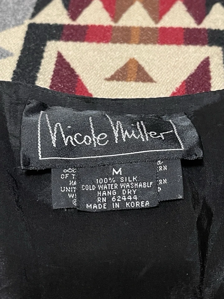 Nicole Miller Silk Toys Print FAO Schwarz Vest Women’s Sz M Vtg M7 - Image 3 of 4